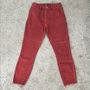 Maroon Abercrombie & Fitch 28/6R skinny jeans